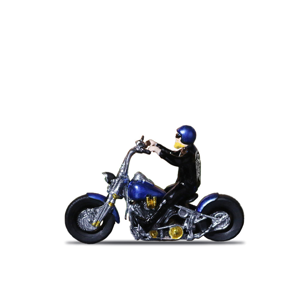 MoreArt 1:64 Harley-Davidson Men's Mororcycle Party Motorcycle + Cyclist Figure (Set A)