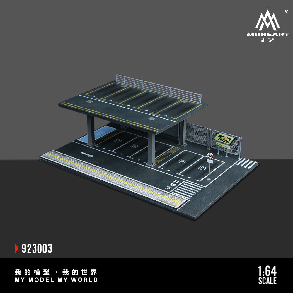 MoreArt 1:64 Street Structure Platform Parking Scene Diorama Version C