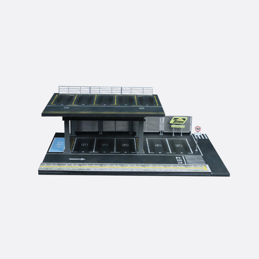 MoreArt 1:64 Street Structure Platform Parking Scene Diorama Version C
