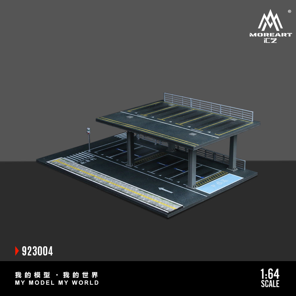 MoreArt 1:64 Street Structure Platform Parking Scene Diorama Version D