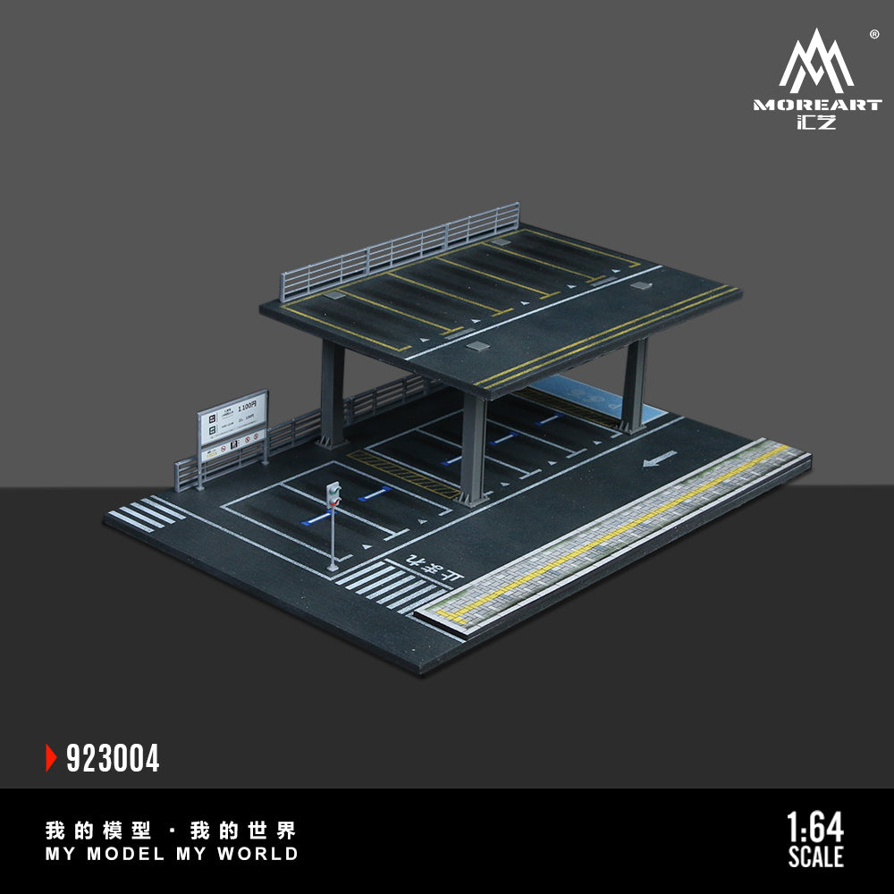 MoreArt 1:64 Street Structure Platform Parking Scene Diorama Version D