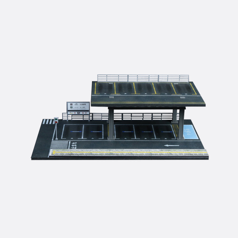 MoreArt 1:64 Street Structure Platform Parking Scene Diorama Version D