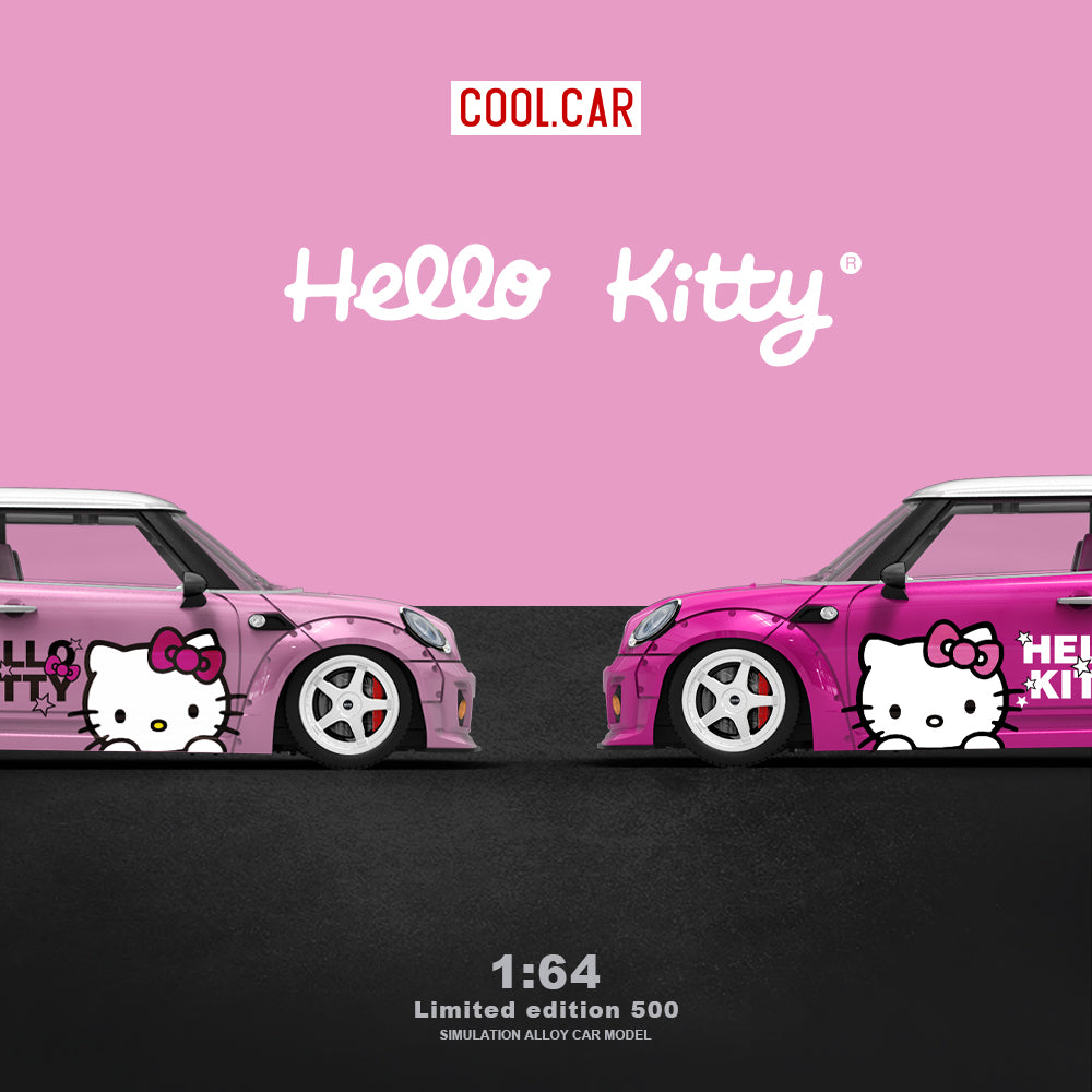 Cool.Car 1:64 Mini Cooper Hello Kitty Rose Red Edition