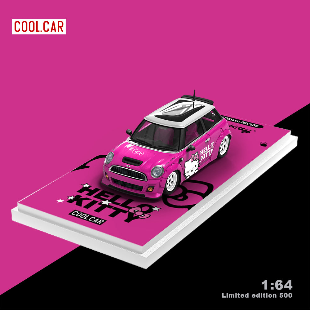 Cool.Car 1:64 Mini Cooper Hello Kitty Rose Red Edition