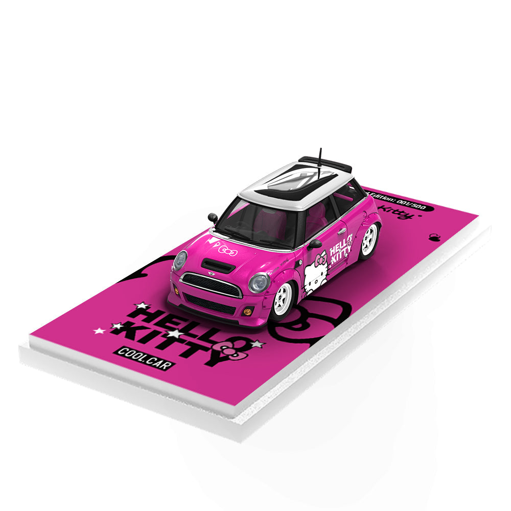 Cool.Car 1:64 Mini Cooper Hello Kitty Rose Red Edition