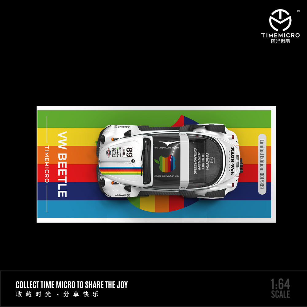 Time Micro 1:64 Volkswagen Beetle White Apple Edition