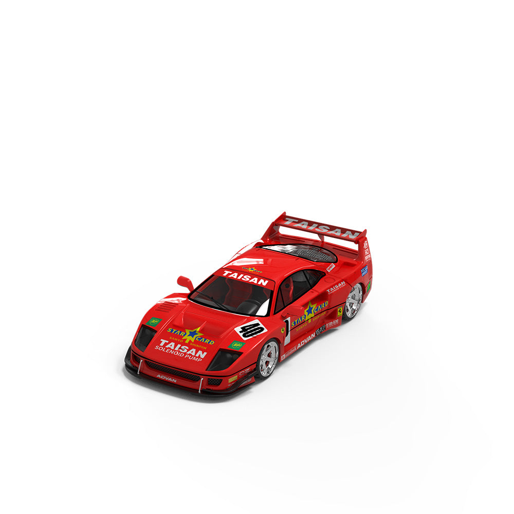 Supcar 1:64 Ferrari F40 Red #40 Taisan Edition in Premium Box Packaging