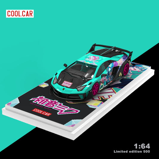 Cool.Car 1:64 Lamborghini Aventador GT EVO Japanese Anime Hatsune Miku Edition