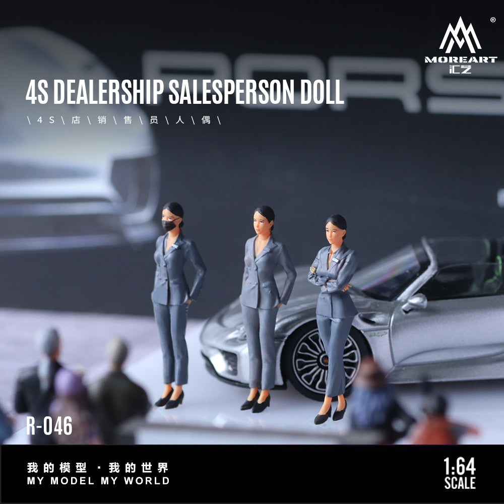 MoreArt 1:64 4S Car Dealership Salesperson Doll Set (3 Figures Set)