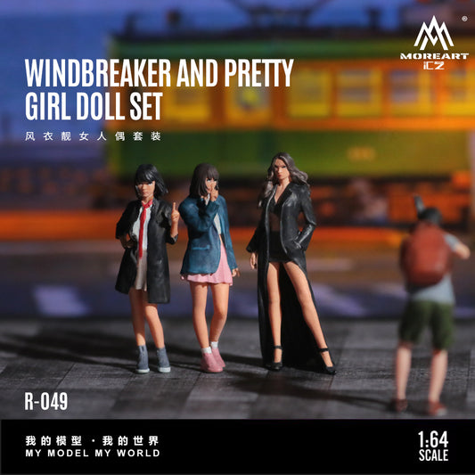 MoreArt 1:64 Wind Breaker and Pretty Doll Set (3 Figures Set)