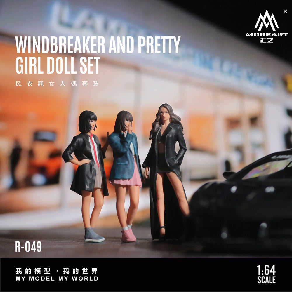 MoreArt 1:64 Wind Breaker and Pretty Doll Set (3 Figures Set)