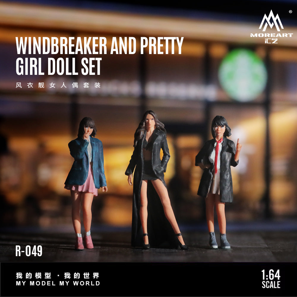 MoreArt 1:64 Wind Breaker and Pretty Doll Set (3 Figures Set)