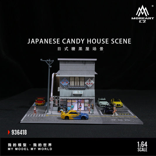 MoreArt 1:64 Japanese Candy Shop Scene Model LED Light Diorama