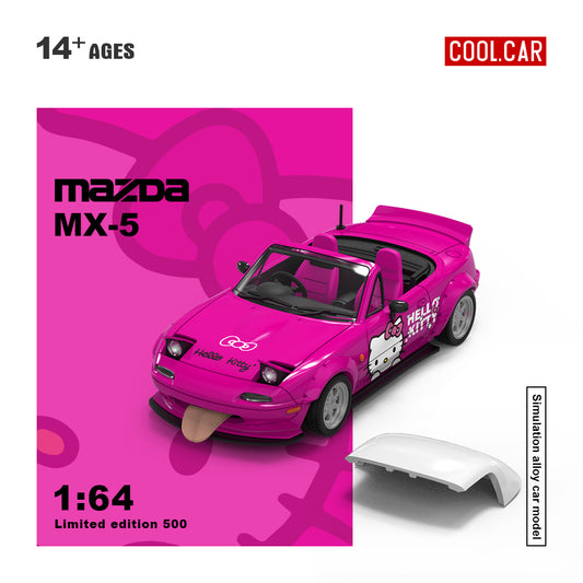 Cool.Car 1:64 Mazda MX-5 Hello Kitty Dark Pink Edition