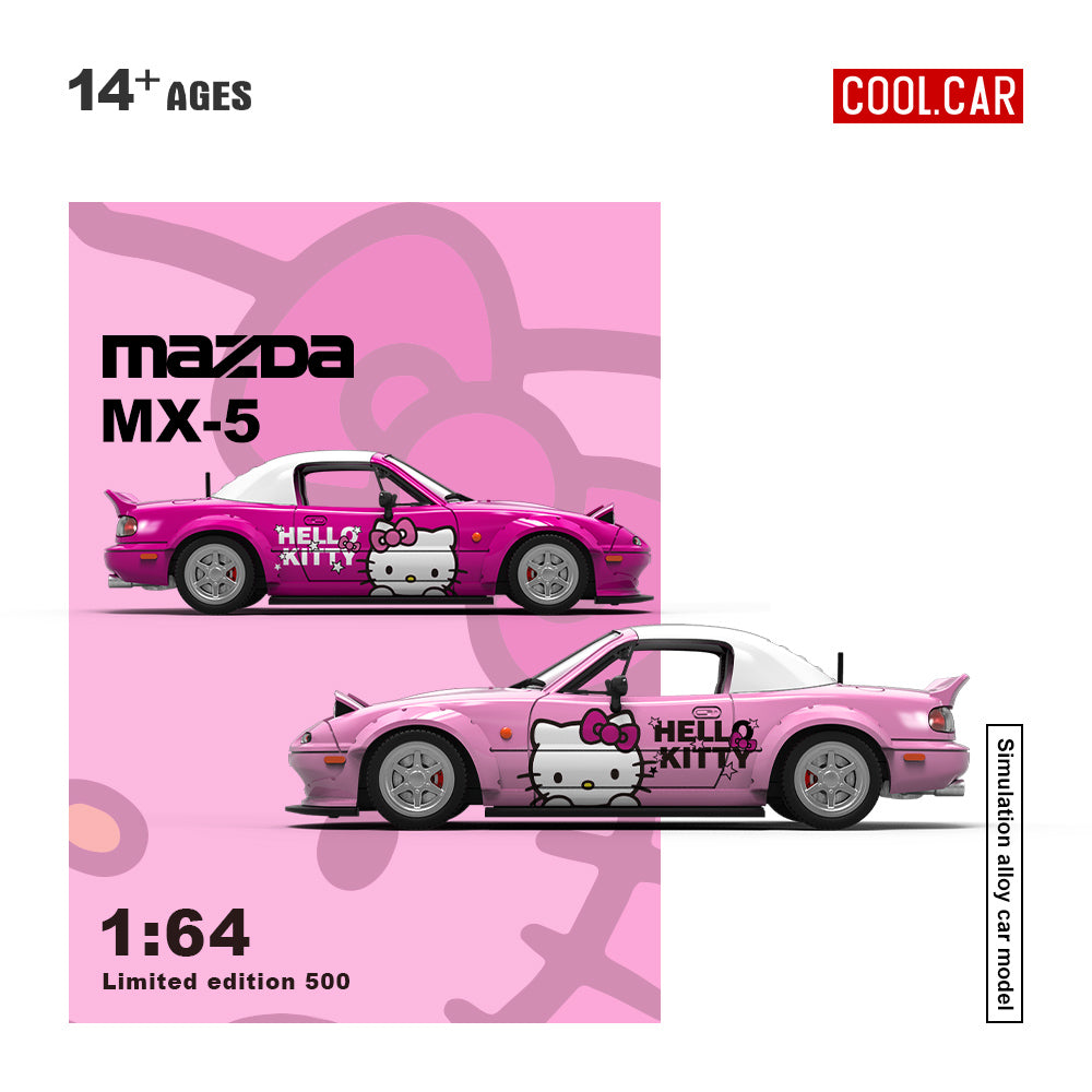 Cool.Car 1:64 Mazda MX-5 Hello Kitty Light Pink Edition