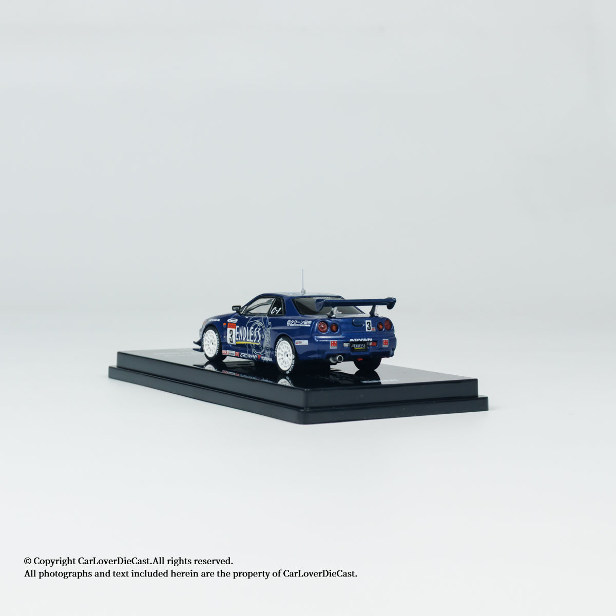 INNO64 1:64 NISSAN SKYLINE GT-R (R34) #3 ENDLESS ADVAN 2002 (IN64-R34-STS02W)