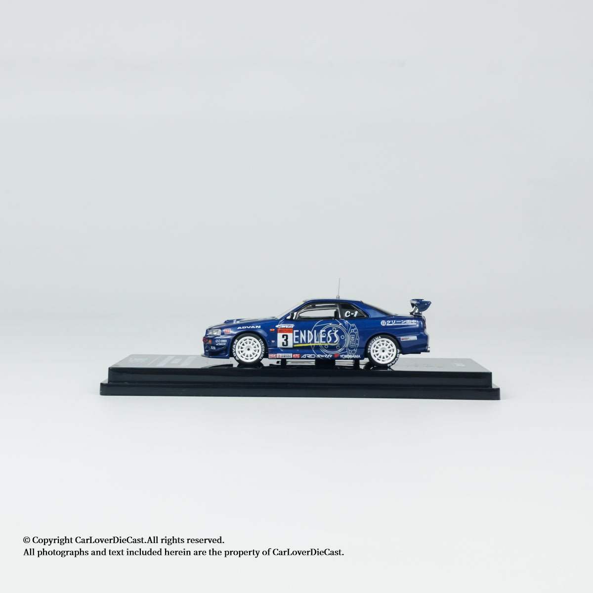 INNO64 1:64 NISSAN SKYLINE GT-R (R34) #3 ENDLESS ADVAN 2002 (IN64-R34-STS02W)