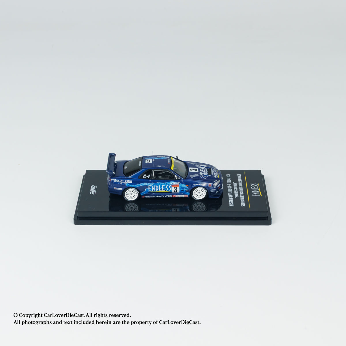 INNO64 1:64 NISSAN SKYLINE GT-R (R34) #3 ENDLESS ADVAN 2002 (IN64-R34-STS02W)