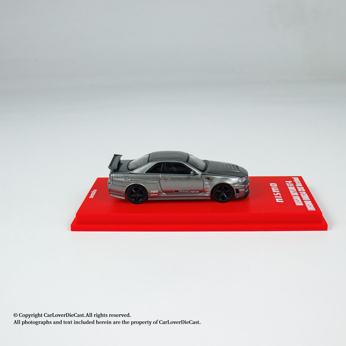 Kyosho 1:64 Nissan NISMO R34 GT-R Grey NISMO BNR34 CRS Version (MOTN LED Base Compatible)