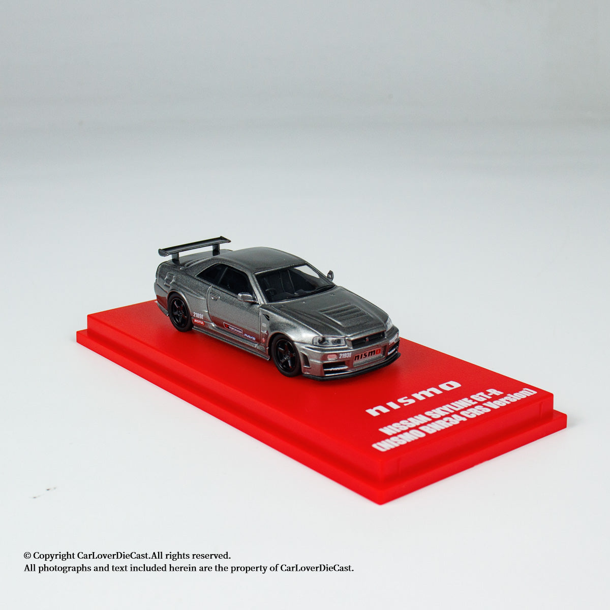 Kyosho 1:64 Nissan NISMO R34 GT-R Grey NISMO BNR34 CRS Version (MOTN LED Base Compatible)