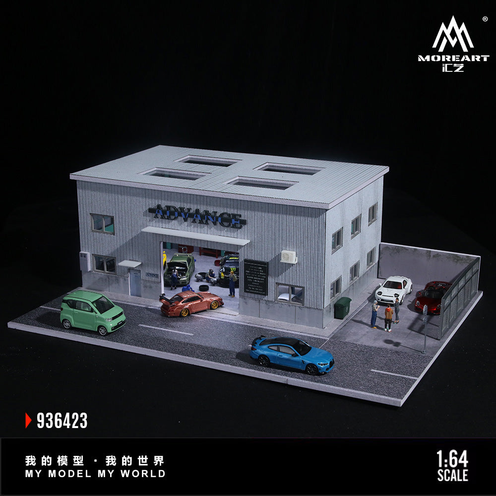 MoreArt 1:64 Yokohama Repair Shop Scene Model LED Light Diorama