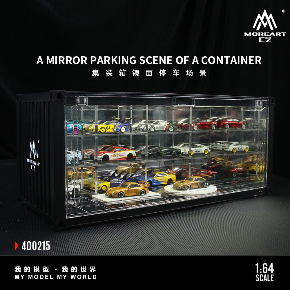 MoreArt 1:64 A Mirror Parking Scene of A Container LED Lighting Diorama Container