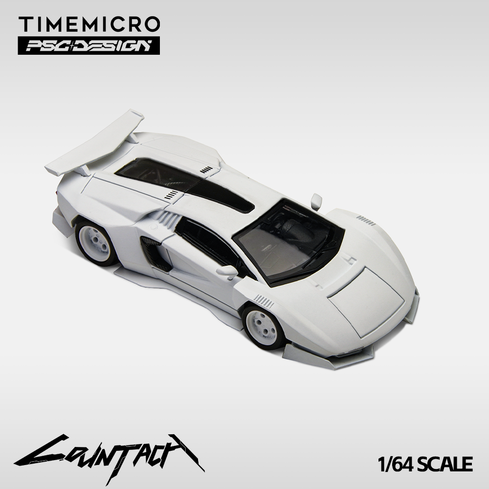 Time Micro X PSC Design 1:64 Lamborghini Countach V Engineer Edition with Extra Set of Wheels and Accessories