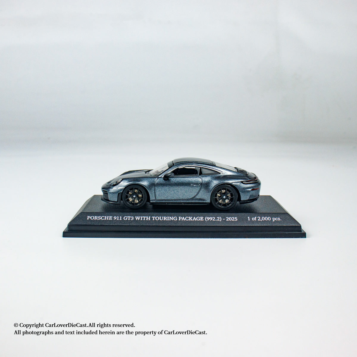 MINICHAMPS 1:64 PORSCHE 911 (992.2) GT3 TOURING - 2025 - GREY METALLIC - EXCLUSIVE FOR CLDC