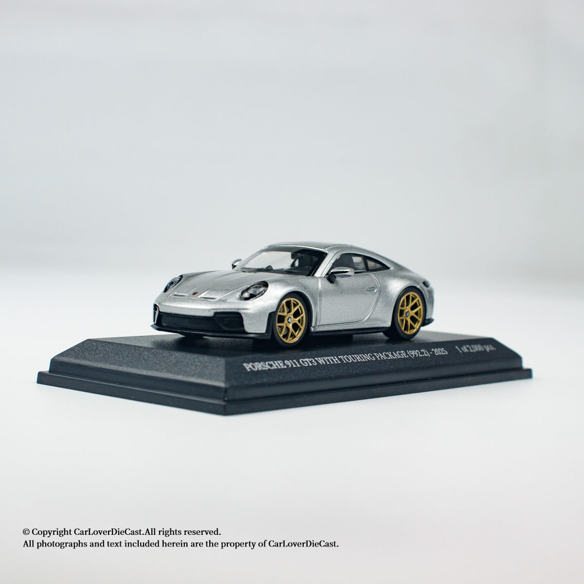 MINICHAMPS 1:64 PORSCHE 911 (992.2) GT3 TOURING - 2025 - SILVER METALLIC - EXCLUSIVE FOR CLDC