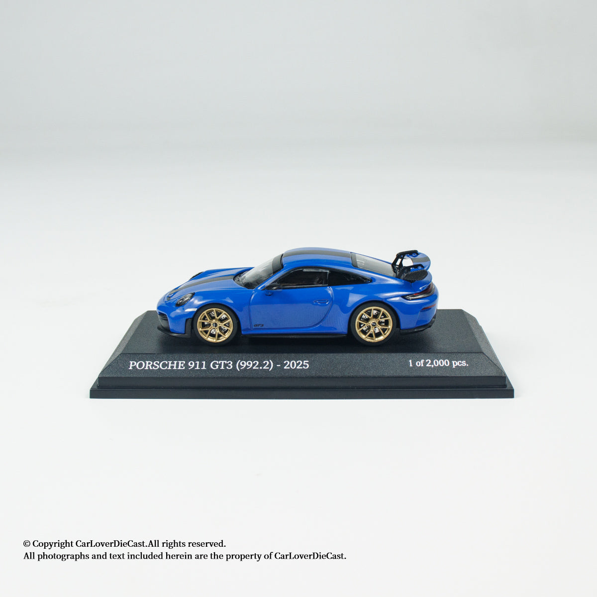 MINICHAMPS 1:64 PORSCHE 911 (992.2) GT3-2025-BLUE W WEISSACH PACKAGE - EXCLUSIVE FOR CLDC