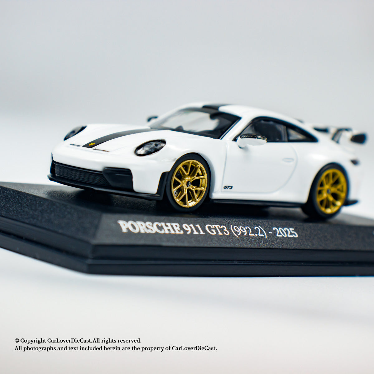 MINICHAMPS 1:64 PORSCHE 911 (992.2) GT3-2025-WHITE W WEISSACH PACKAGE - EXCLUSIVE FOR CLDC