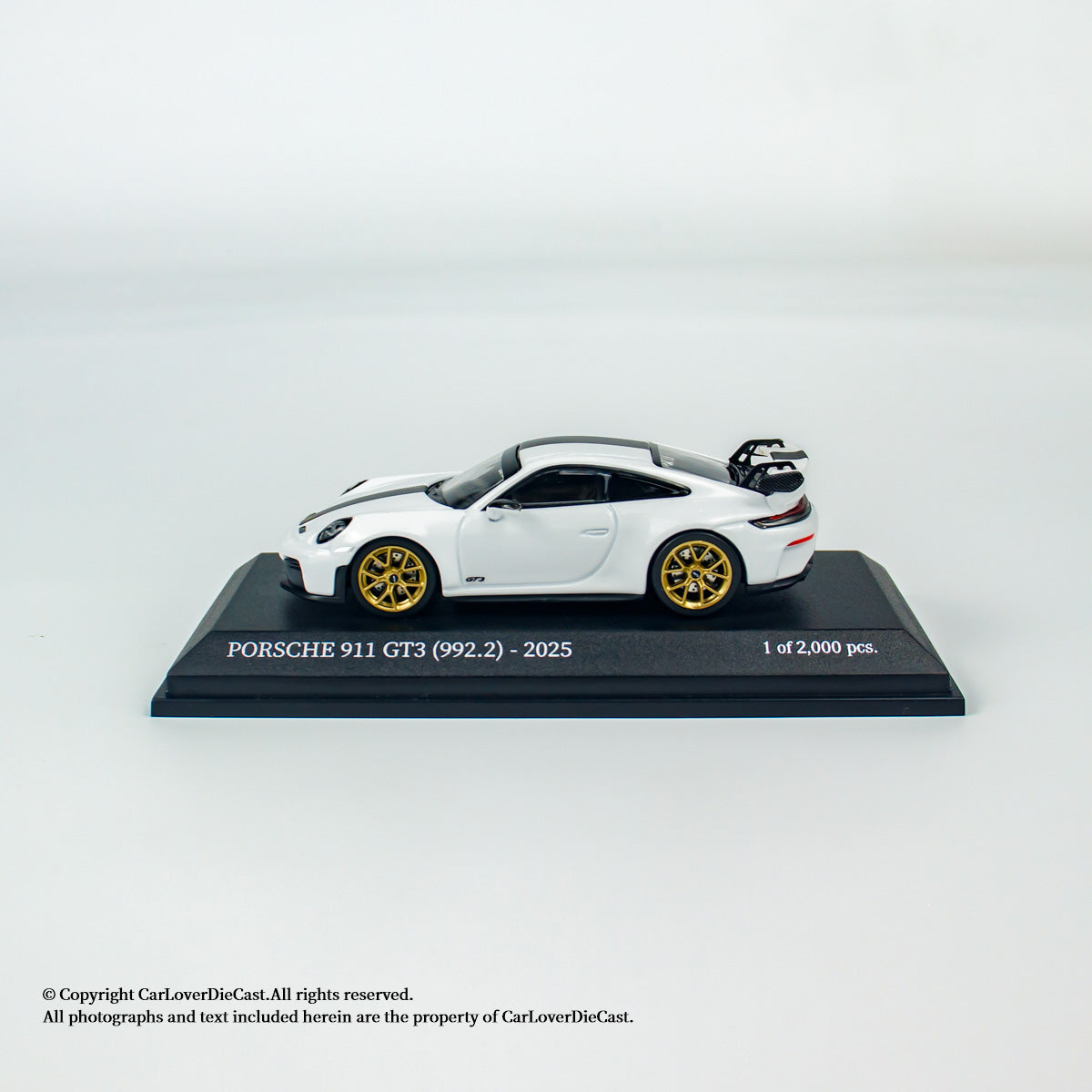 MINICHAMPS 1:64 PORSCHE 911 (992.2) GT3-2025-WHITE W WEISSACH PACKAGE - EXCLUSIVE FOR CLDC
