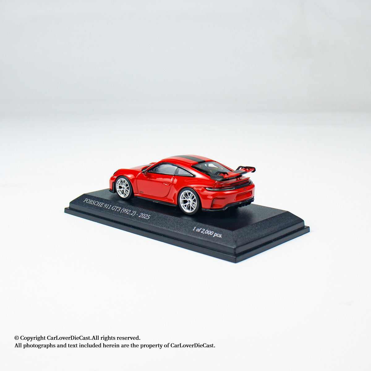 MINICHAMPS 1:64 PORSCHE 911 (992.2) GT3-2025-RED W WEISSACH PACKAGE - EXCLUSIVE FOR CLDC