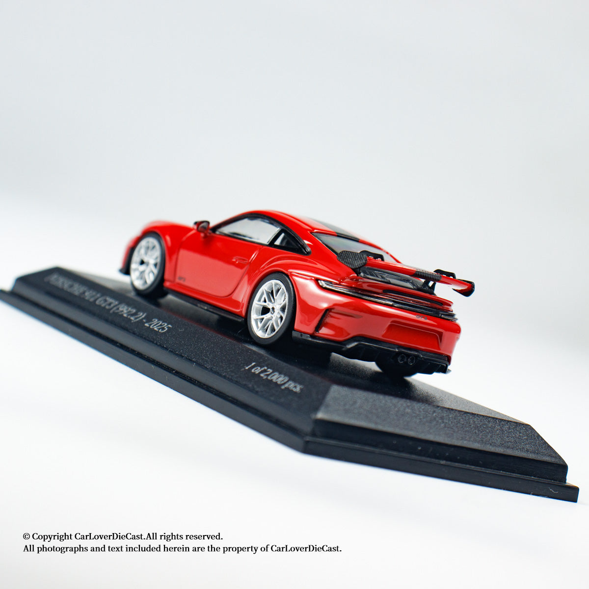 MINICHAMPS 1:64 PORSCHE 911 (992.2) GT3-2025-RED W WEISSACH PACKAGE - EXCLUSIVE FOR CLDC