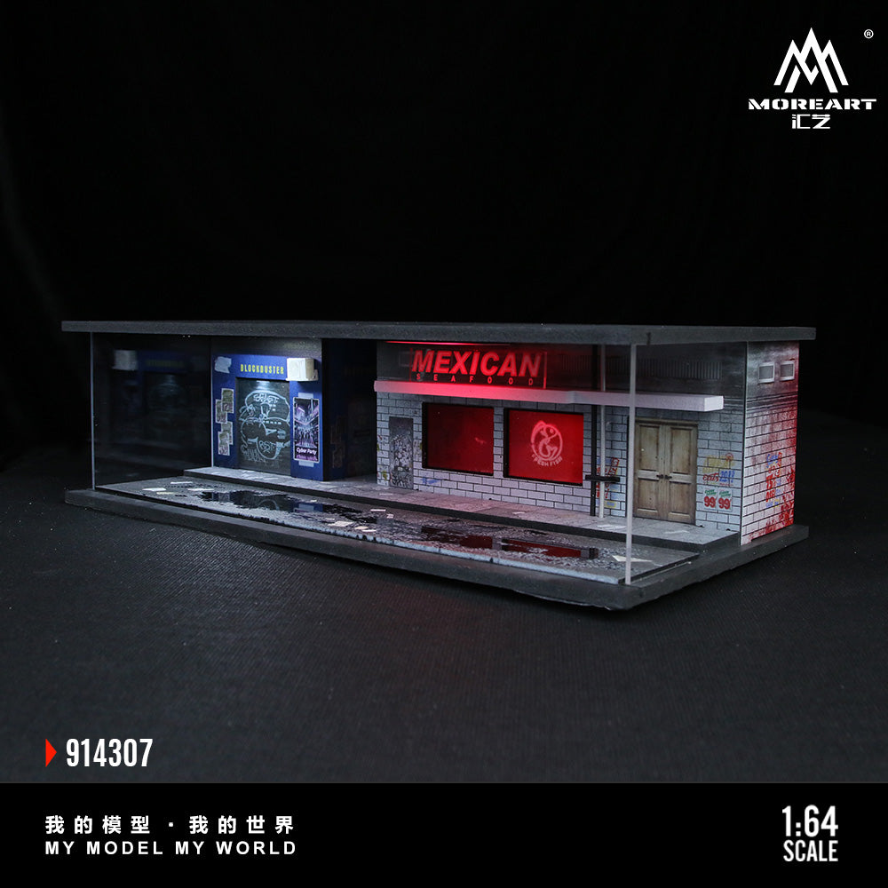MoreArt 1:64 Cyberpunk Series 05 Diorama Red and White LED Light
