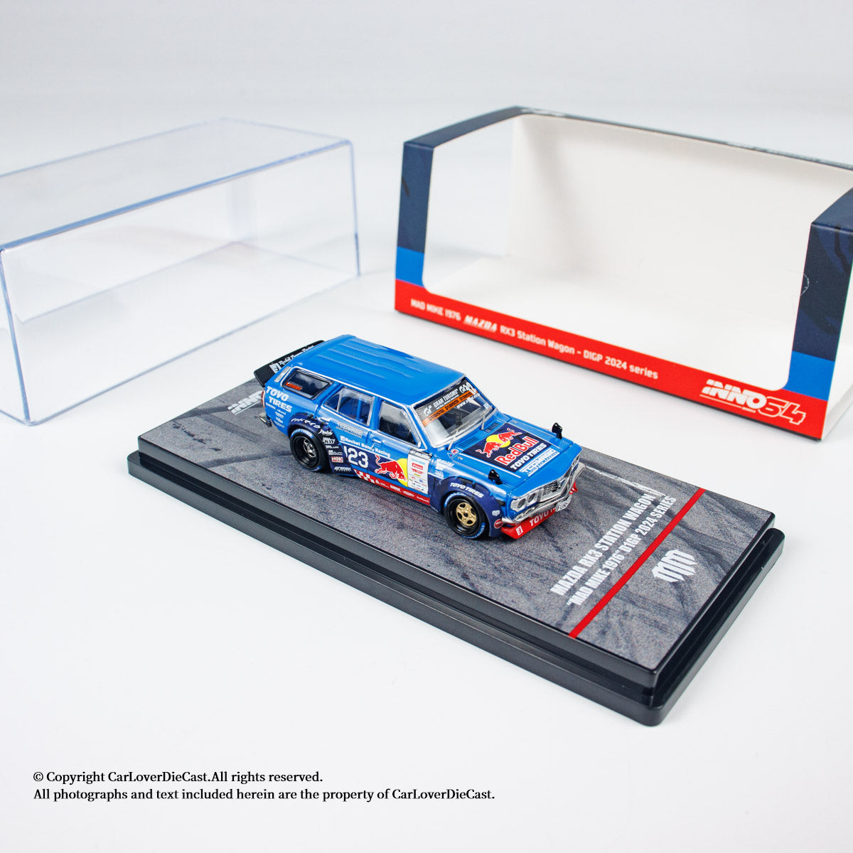 INNO64 1:64 MAD MIKE 1976 MAZDA RX3 Station Wagon D1GP 2024 (IN64-RX3P-D1GP24)
