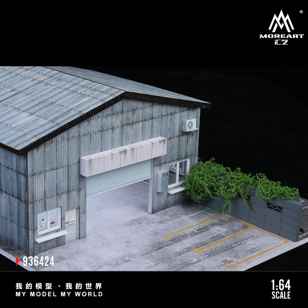 MoreArt 1:64 Factory Building C Scene Model LED Light Diorama