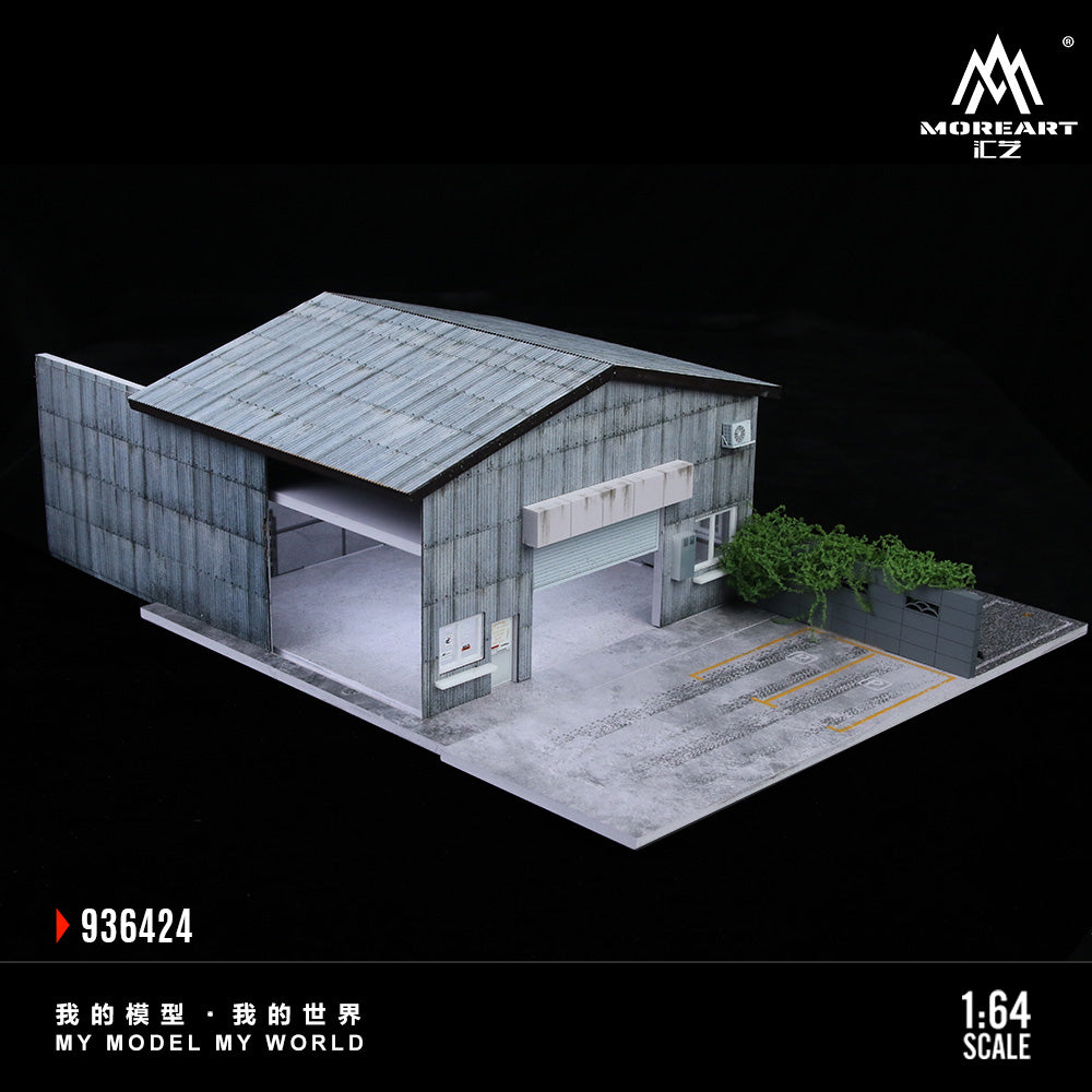 MoreArt 1:64 Factory Building C Scene Model LED Light Diorama