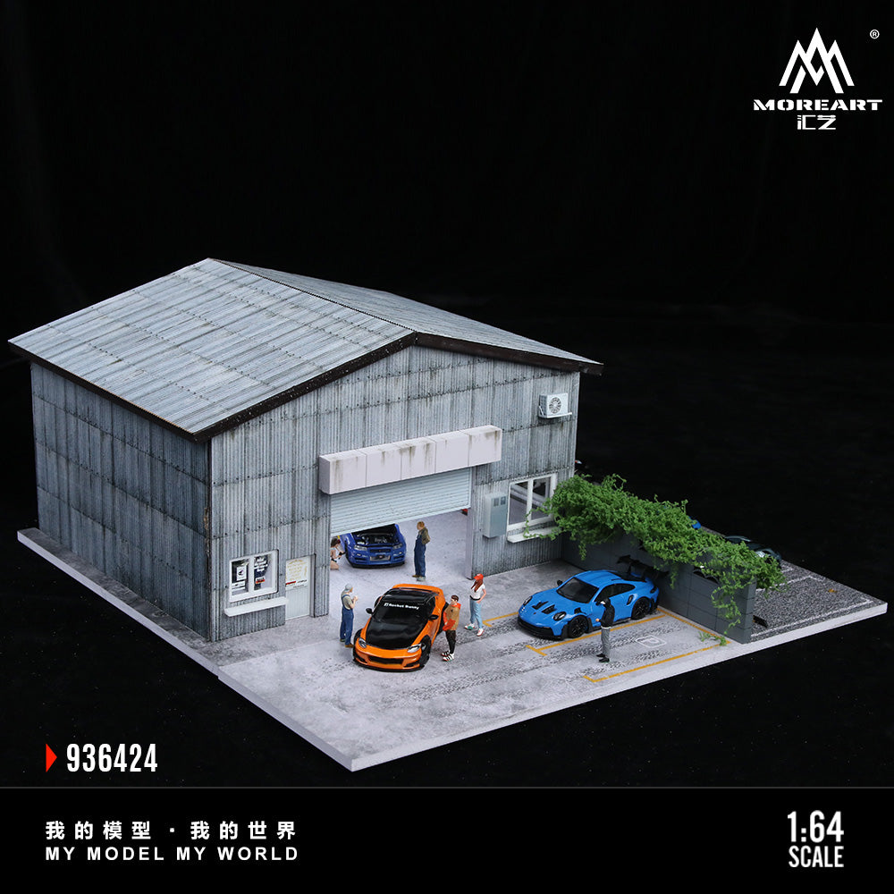 MoreArt 1:64 Factory Building C Scene Model LED Light Diorama