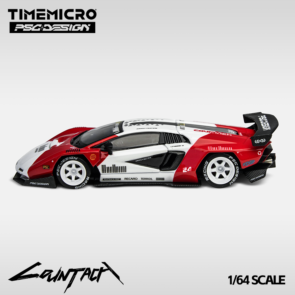 Time Micro X PSC Design 1:64 Lamborghini Countach V Engineer Marlboro Edition in Premium Box Packaging