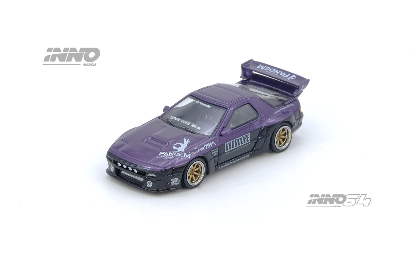 INNO64 1:64 MAZDA RX7 (FC3S) PANDEM ROCKET BUNNY Purple (IN64-RX7FCP-PB)