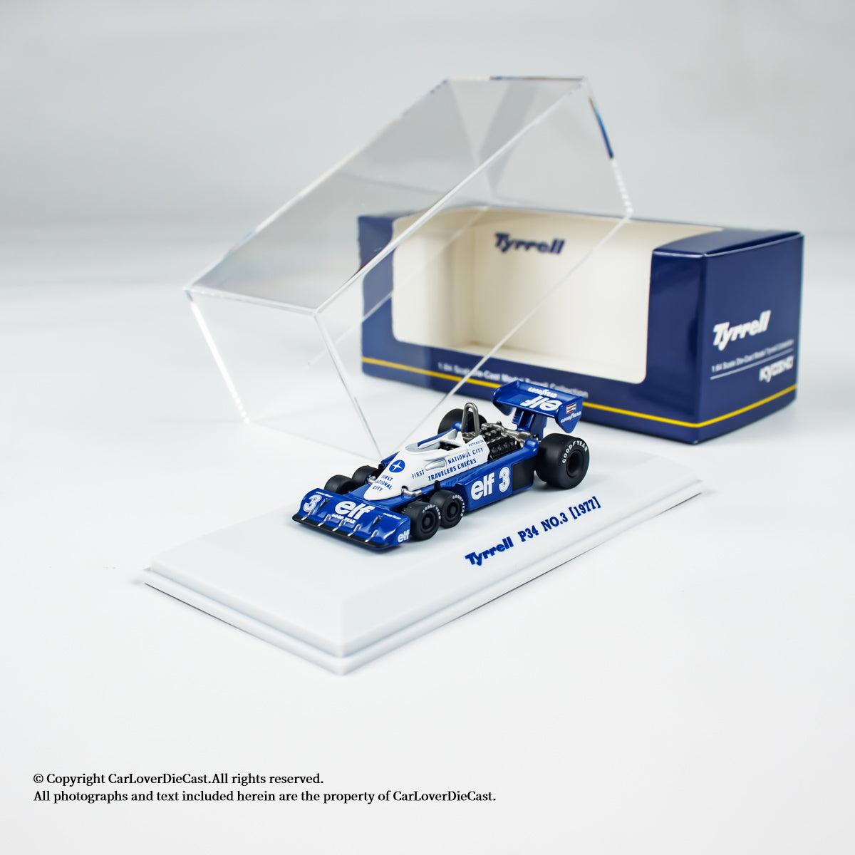 Kyosho 1:64 TYRRELL P34 (1977) No.3 Official Licensed by Tyrrell & Goodyear