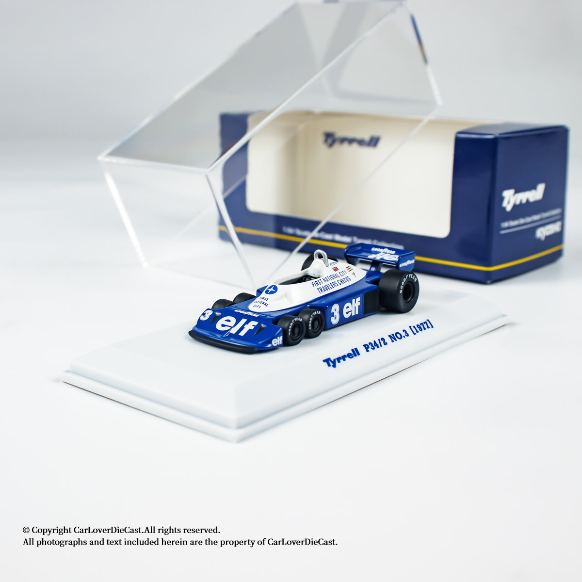Kyosho 1:64 TYRRELL P34/2 (1977) No.3 Official Licensed by Tyrrell & Goodyear