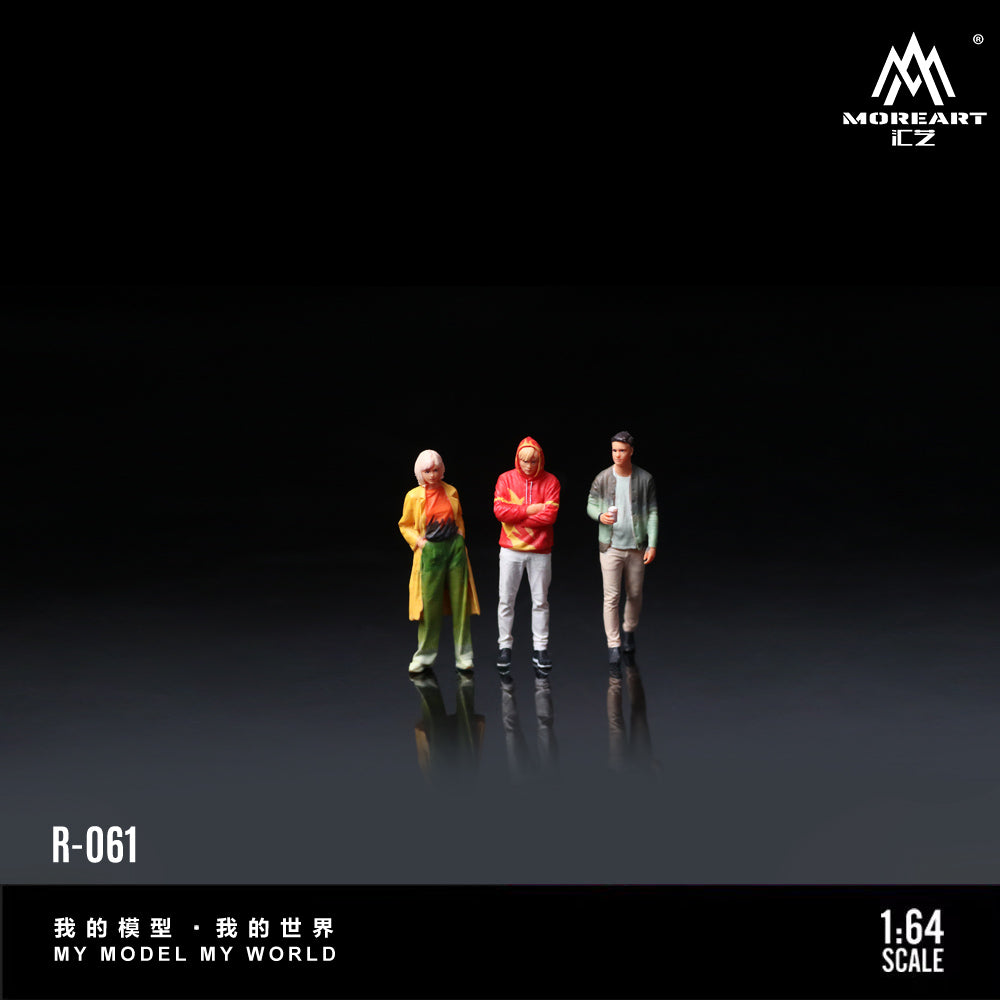 MoreArt 1:64 Fashionable Men and Women Doll Set (3 Figures Set)