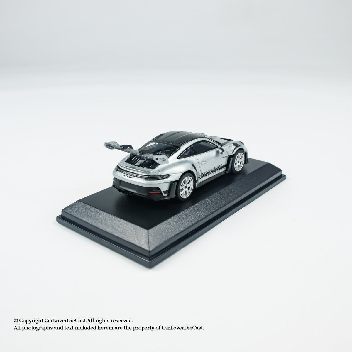 MINICHAMPS 1:64 PORSCHE 911 (992) GT3 RS - 2024 - FISHSILVER METALLIC W WEISSACH - EXCLUSIVE FOR CLDC