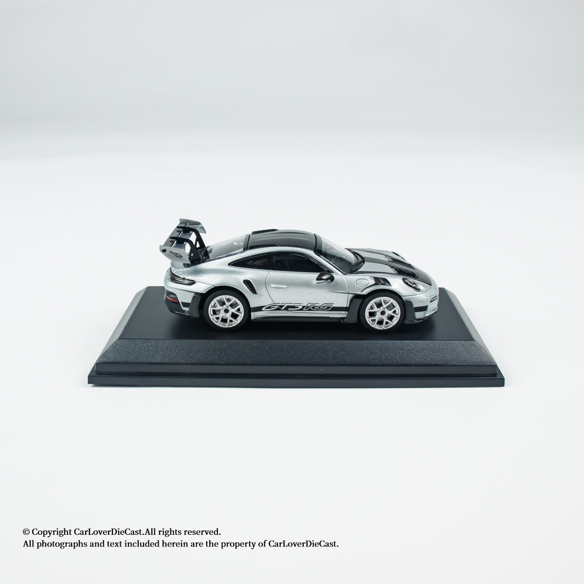 MINICHAMPS 1:64 PORSCHE 911 (992) GT3 RS - 2024 - FISHSILVER METALLIC W WEISSACH - EXCLUSIVE FOR CLDC