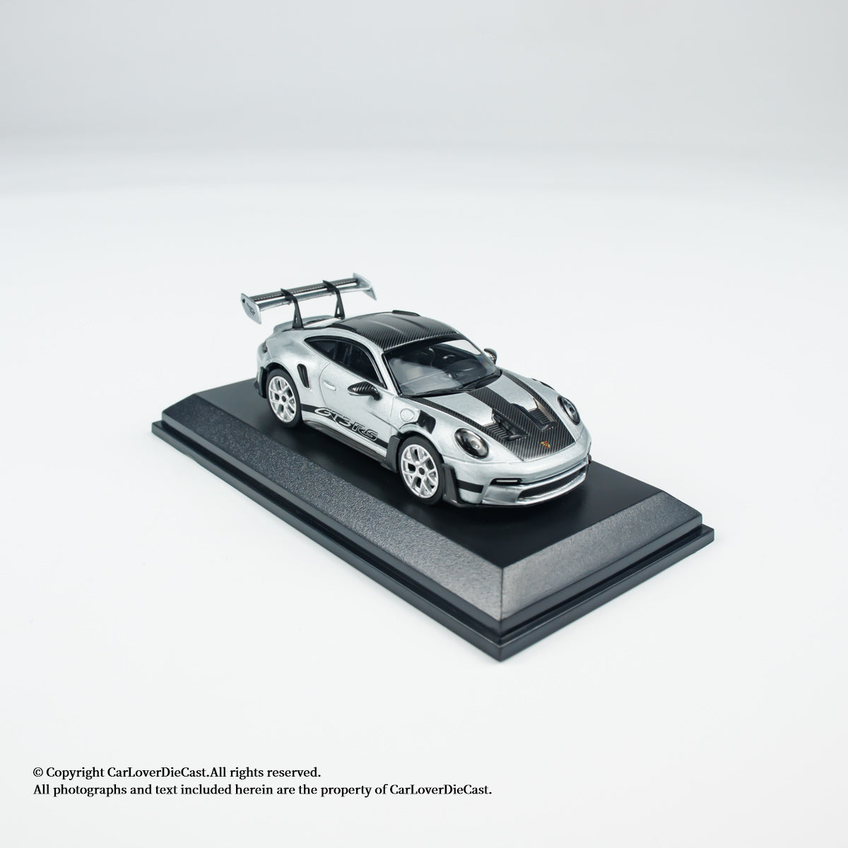 MINICHAMPS 1:64 PORSCHE 911 (992) GT3 RS - 2024 - FISHSILVER METALLIC W WEISSACH - EXCLUSIVE FOR CLDC