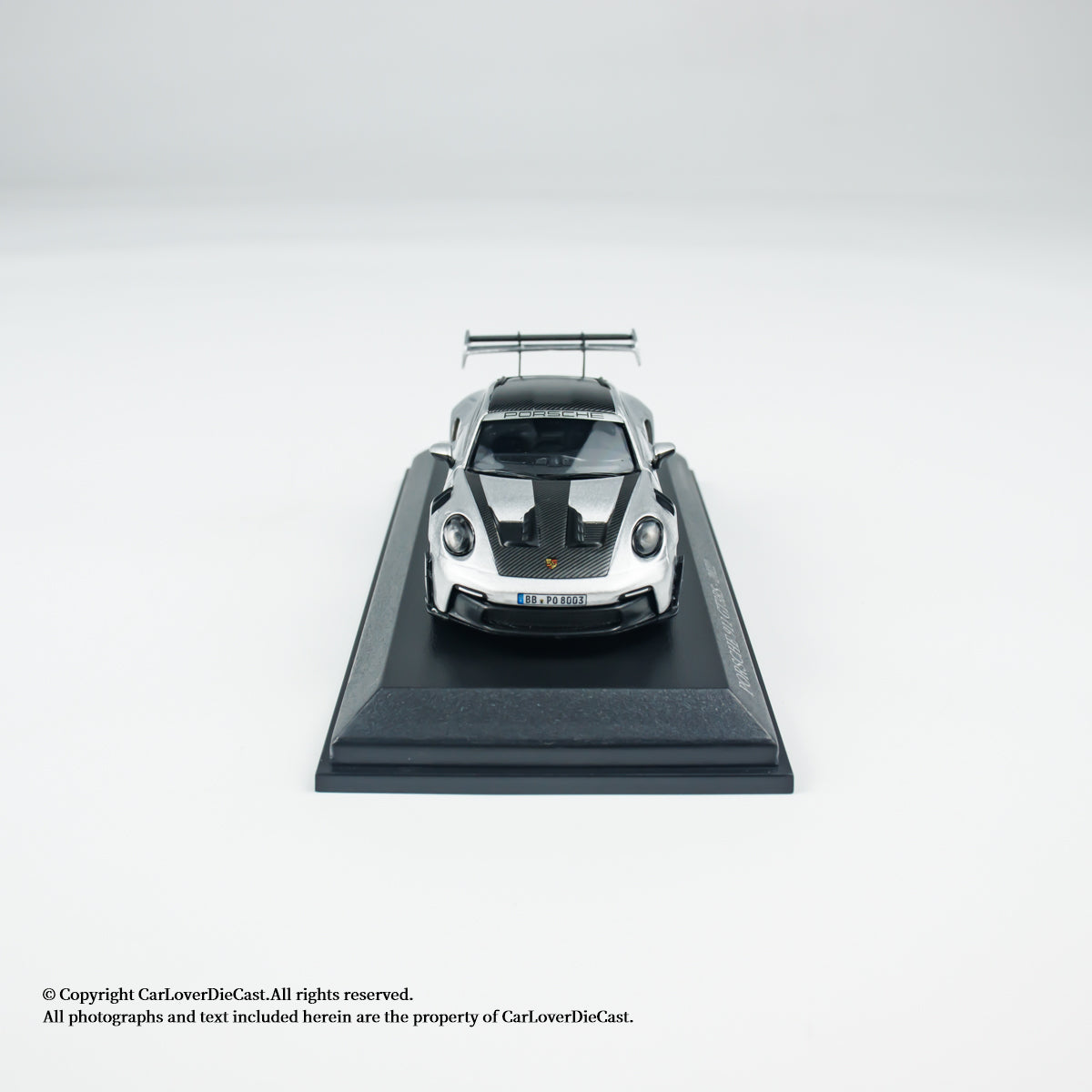 MINICHAMPS 1:64 PORSCHE 911 (992) GT3 RS - 2024 - SILVER METALLIC W WEISSACH - EXCLUSIVE FOR CLDC