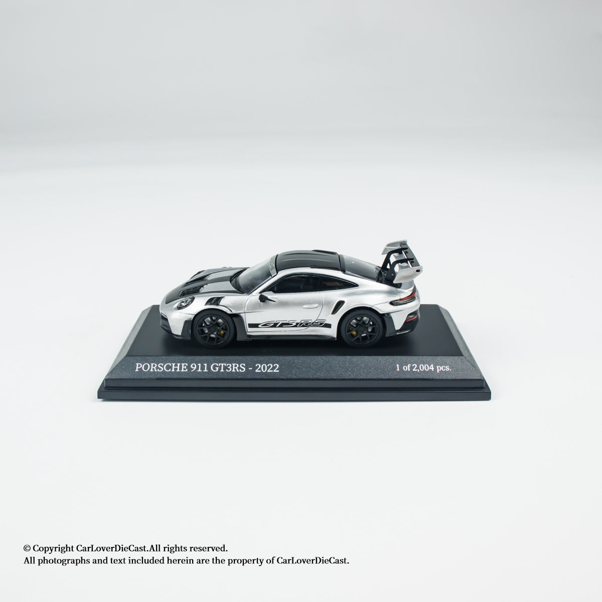 MINICHAMPS 1:64 PORSCHE 911 (992) GT3 RS - 2024 - SILVER METALLIC W WEISSACH - EXCLUSIVE FOR CLDC