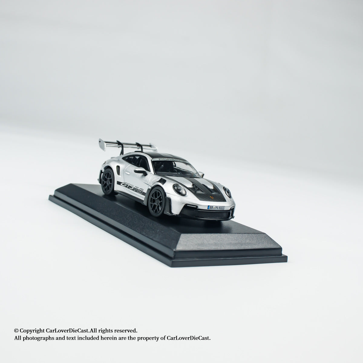MINICHAMPS 1:64 PORSCHE 911 (992) GT3 RS - 2024 - SILVER METALLIC W WEISSACH - EXCLUSIVE FOR CLDC